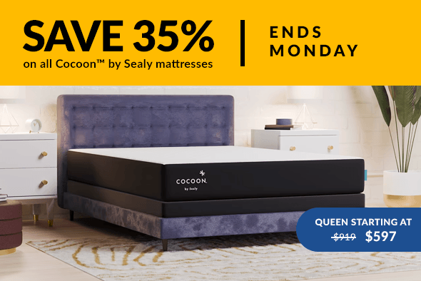 Save 35% Ends Monday on Cocoon Chill Mattresses