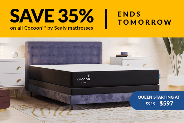 Save 35% Ends Tomorrow on Cocoon Chill Mattresses