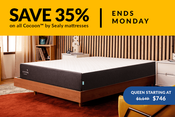 Save 35% Ends Monday on Cocoon Hybrid Mattresses
