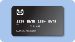 Sealy credit card on blue background